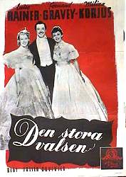 Den stora valsen 1939 poster Luise Rainer Fernand Gravey Dans