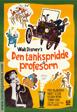 Den tankspridde professorn 1961 poster Fred MacMurray Robert Stevenson