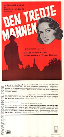 Den tredje mannen 1949 poster Orson Welles Trevor Howard Joseph Cotten Alida Valli Carol Reed Film Noir