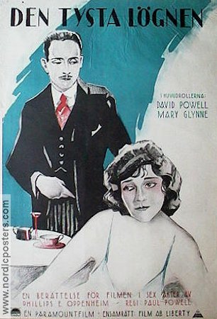 Den tysta lögnen 1923 poster David Powell Mary Glynne