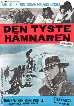 Den tyste hämnaren 1969 poster Jean-Louis Trintignant Klaus Kinski Sergio Corbucci