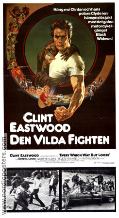 Den vilda fighten 1978 poster Clint Eastwood Sondra Locke Geoffrey Lewis James Fargo Affischkonstnär: Bob Peak
