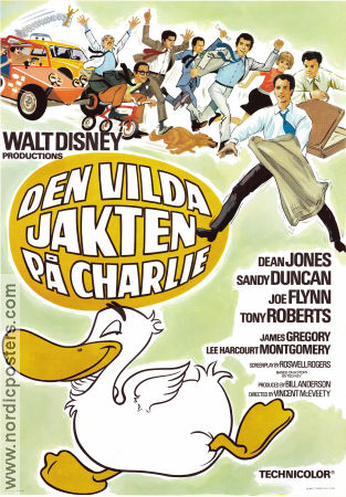 Den vilda jakten på Charlie 1971 poster Dean Jones Sandy Duncan Joe Flynn Vincent McEveety