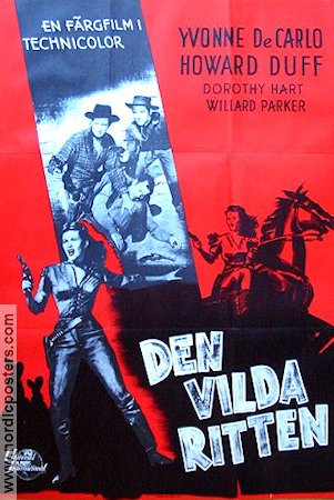 Den vilda ritten 1949 poster Yvonne De Carlo