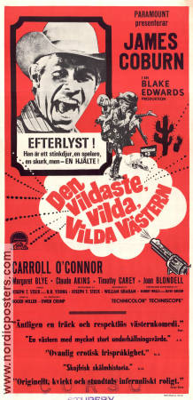 Den vildaste vilda västern 1967 poster James Coburn Carroll O´Connor Margaret Blye William A Graham