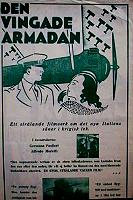 Den vingade armadan 1933 poster Alfredo Moretti Flyg