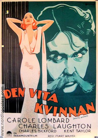 Den vita kvinnan 1934 poster Charles Laughton Carole Lombard