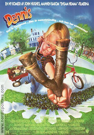 Dennis the Menace 1993 poster Walter Matthau Christopher Lloyd Joan Plowright Nick Castle Från serier Barn