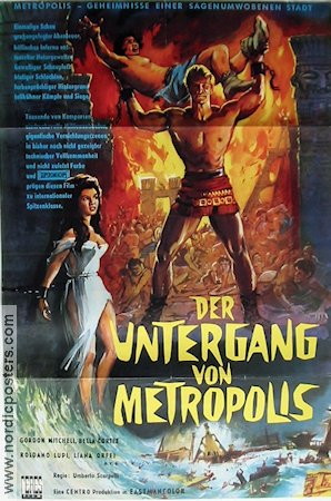 Der Untergang von Metropolis 1965 poster Gordon Mitchell Umberto Scarpelli Svärd och sandal