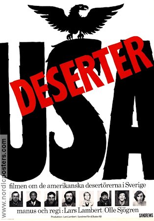 Deserter USA 1969 poster Bill Jones John Armfield Lars Lambert Dokumentärer Krig