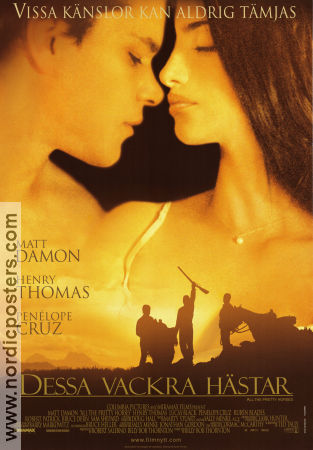 Dessa vackra hästar 2000 poster Matt Damon Penelope Cruz Henry Thomas Billy Bob Thornton Hästar