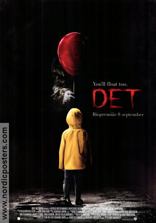 Det 2017 poster Bill Skarsgård Jaeden Martell Finn Wolfhard Andy Muschietti Text: Stephen King