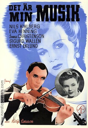 Det är min musik 1942 poster Nils Kihlberg Eva Henning