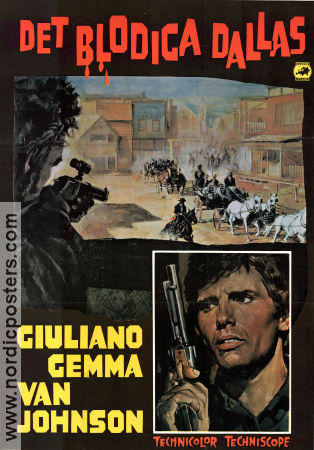 Det blodiga Dallas 1969 poster Giuliano Gemma Van Johnson Tonino Valerii