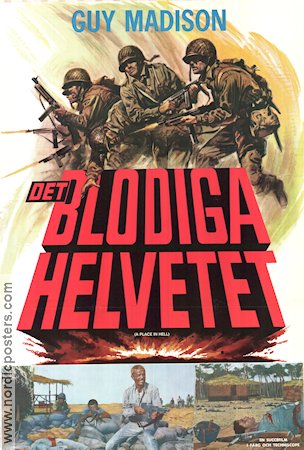 Det blodiga helvetet 1969 poster Guy Madison Maurice Poli Helene Chanel Giuseppe Vari Krig