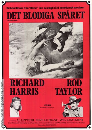 Det blodiga spåret 1973 poster Richard Harris Rod Taylor Al Lettieri Barry Shear