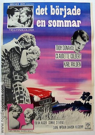 Det började en sommar 1961 poster Troy Donahue Claudette Colbert