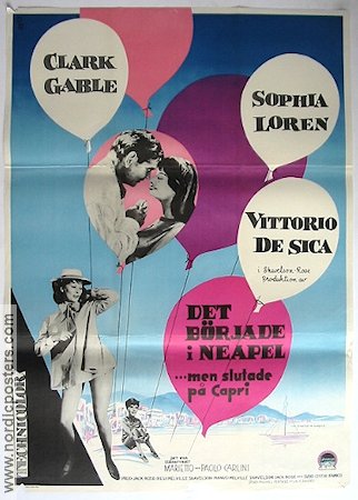 Det började i Neapel 1960 poster Clark Gable Sophia Loren Berg