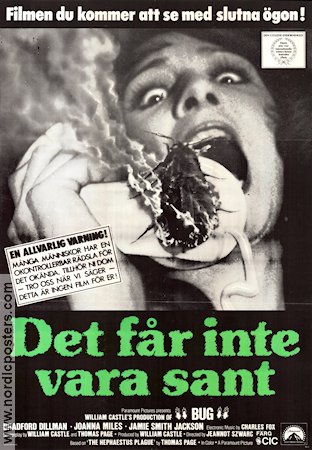 Det får inte vara sant 1975 poster Joanna Miller Bradford Dillman Richard Gilliland Jeannot Szwarc Telefoner Insekter och spindlar