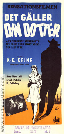 Det gäller din dotter 1951 poster Anne-Marie Juhl Svend Methling Carl Heger Aage Wiltrup Danmark