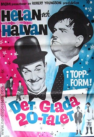 Det glada 20-talet 1965 poster Laurel and Hardy Helan och Halvan