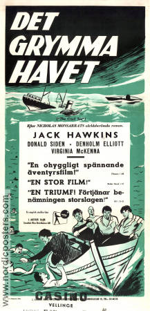 Det grymma havet 1953 poster Jack Hawkins Donald Sinden John Stratton Charles Frend