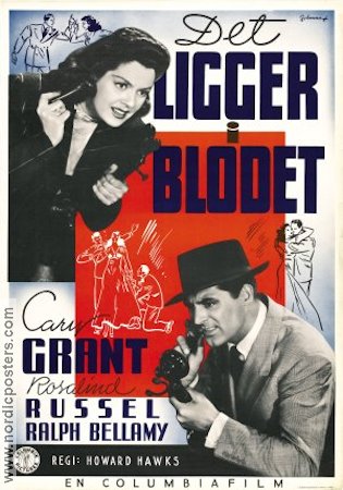 Det ligger i blodet 1940 poster Cary Grant Rosalind Russell Howard Hawks Telefoner