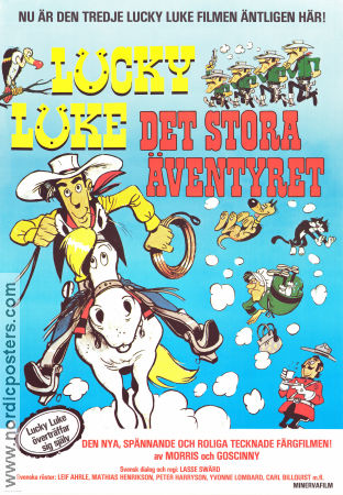 Det stora äventyret 1983 poster Lucky Luke Hanna-Barbera Text: Morris-Goscinny