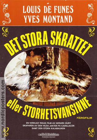 Det stora skrattet 1971 poster Louis de Funes Yves Montand Alice Sapritch Gérard Oury