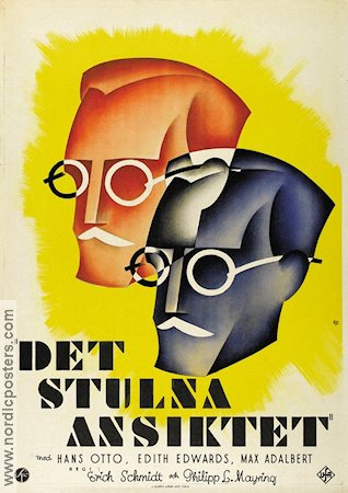 Det stulna ansiktet 1931 poster Max Adalbert