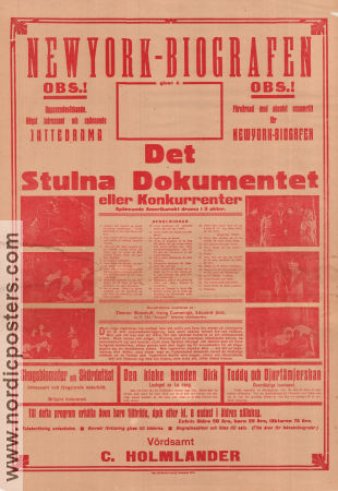 Det stulna dokumentet 1914 poster Irving Cummings Pearl Sindelar Eleanor Woodruff Oscar Apfel