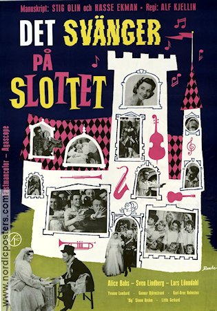 Det svänger på slottet 1959 poster Alice Babs Sven Lindberg Lars Lönndahl Alf Kjellin