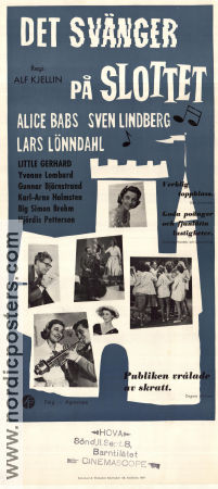 Det svänger på slottet 1959 poster Alice Babs Sven Lindberg Lars Lönndahl Alf Kjellin