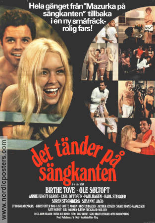 Det tänder på sängkanten 1971 poster Ole Söltoft Birte Tove Annie Birgit Garde John Hilbard Danmark