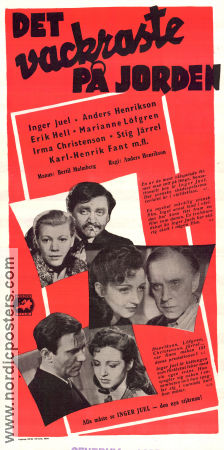 Det vackraste på jorden 1947 poster Inger Juel Erik Hell Marianne Löfgren Stig Järrel Anders Henrikson