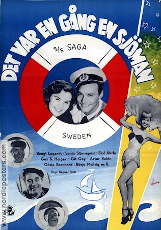 Det var en gång en sjöman 1951 poster Bengt Logardt Sonja Stjernquist Git Gay Ragnar Frisk