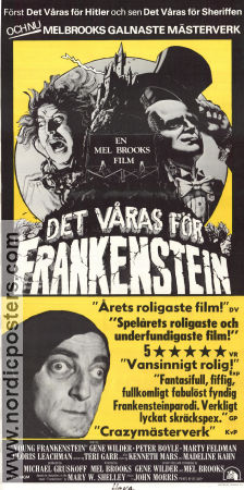 Det våras för Frankenstein 1974 poster Gene Wilder Marty Feldman Madeline Kahn Mel Brooks