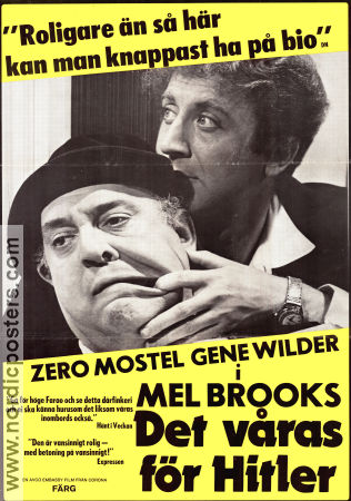 Det våras för Hitler 1967 poster Zero Mostel Gene Wilder Dick Shawn Mel Brooks