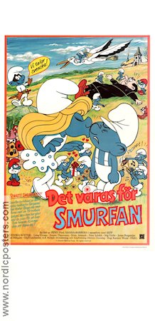 Det våras för Smurfan 1983 poster Smurferna Smurfs Ray Patterson Filmbolag: Hanna-Barbera Animerat