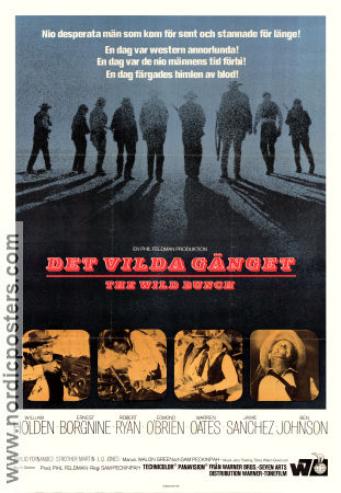 Det vilda gänget 1969 poster William Holden Ernest Borgnine Robert Ryan Sam Peckinpah