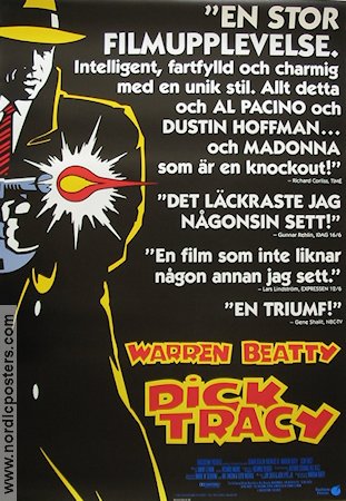 Dick Tracy 1990 poster Al Pacino Warren Beatty