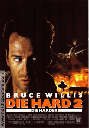 Die Hard 2 1990 poster Bruce Willis William Atherton Bonnie Bedelia Renny Harlin Flyg