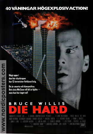 Die Hard 1988 poster Bruce Willis Alan Rickman Bonnie Bedelia John McTiernan