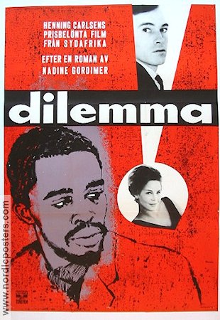 Dilemma 1962 poster Henning Carlsen Text: Nadine Gordimer Konstaffischer Danmark