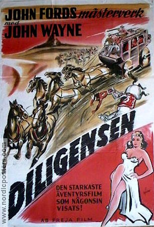 Diligensen 1939 poster John Wayne Claire Trevor Andy Devine John Ford