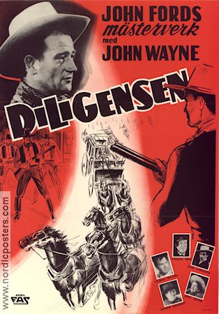 Diligensen 1939 poster John Wayne Claire Trevor Andy Devine John Ford