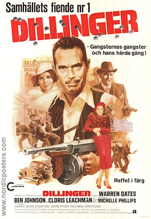 Dillinger 1973 poster Warren Oates Ben Johnson Michelle Phillips John Milius Vapen