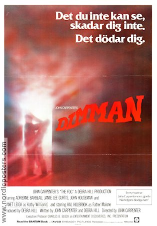 Dimman 1980 poster Adrienne Barbeau Jamie Lee Curtis Janet Leigh John Carpenter