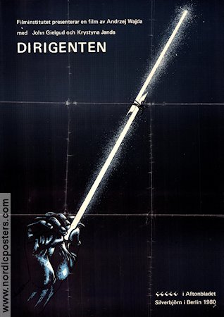 Dirigenten 1980 poster John Gielgud Krystyna Janda Andrzej Seweryn Andrzej Wajda Filmen från: Poland