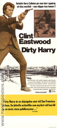 Dirty Harry 1971 poster Clint Eastwood Andrew Robinson Harry Guardino Don Siegel Vapen Poliser
